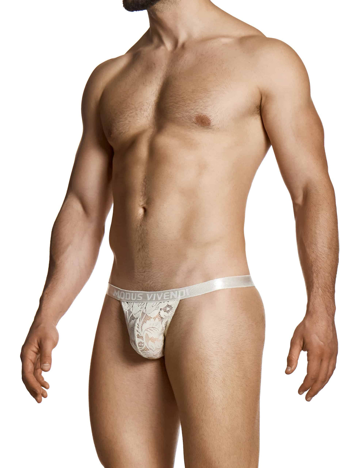 Modus Vivendi Floral Lace Thong Ivory