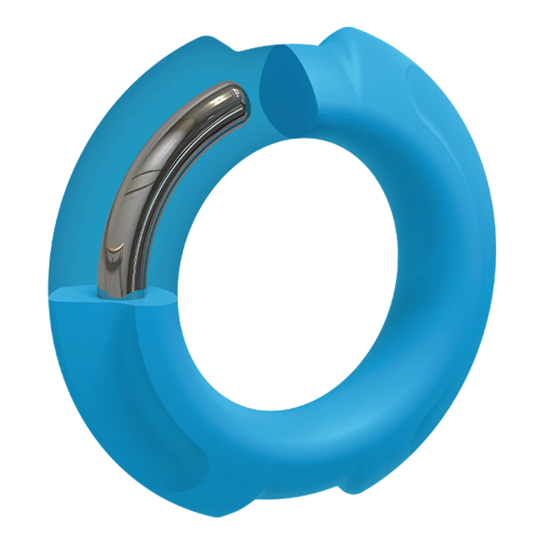 Doc Johnson OptiMALE Flexisteel 35mm Cock Ring Blue