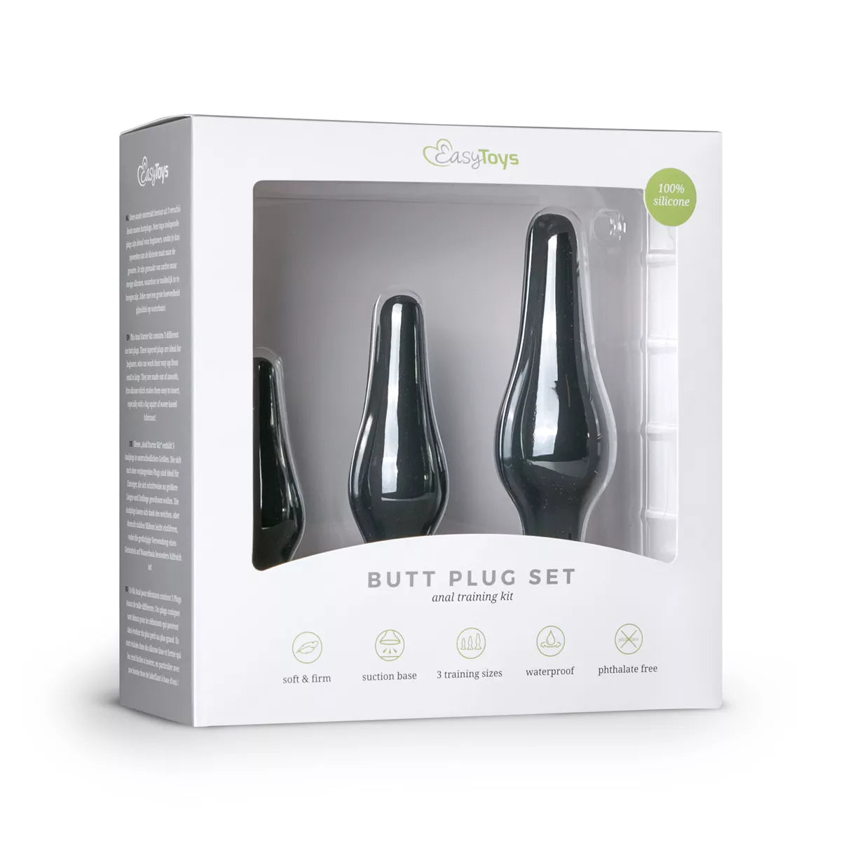 EasyToys Butt Plug Set Black
