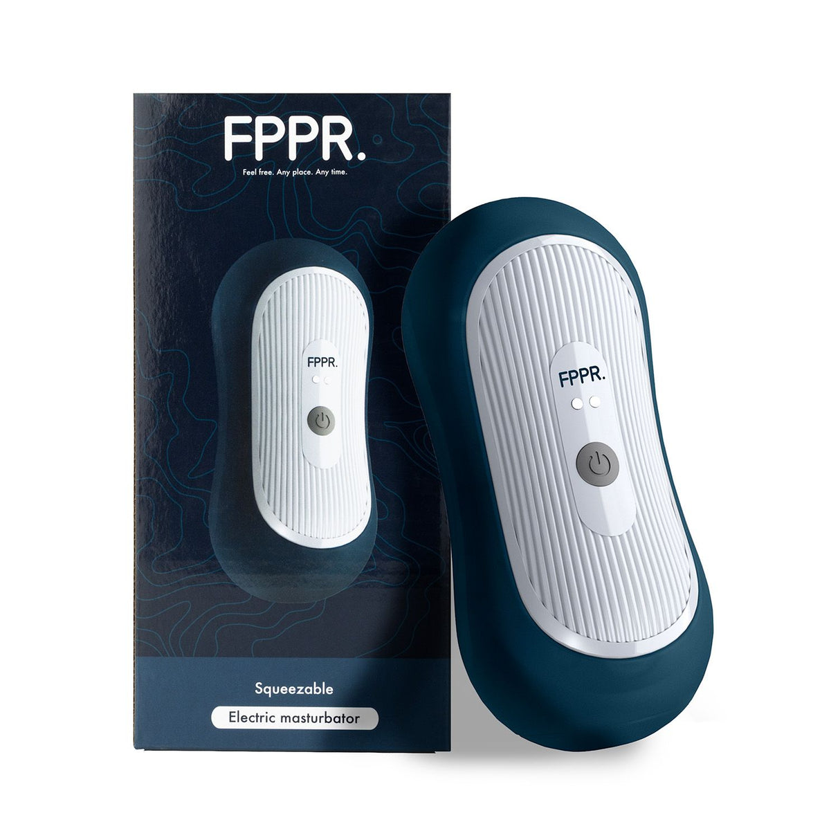 FPPR. Squeezable Vibrating Masturbator Blue
