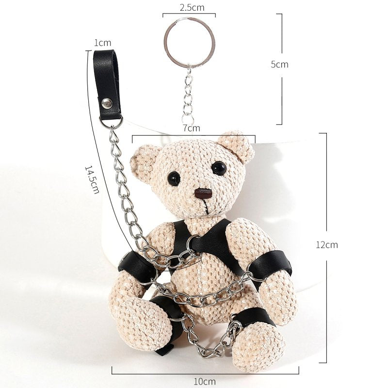 ruff GEAR Fetish Leash Teddy Bear Keyring
