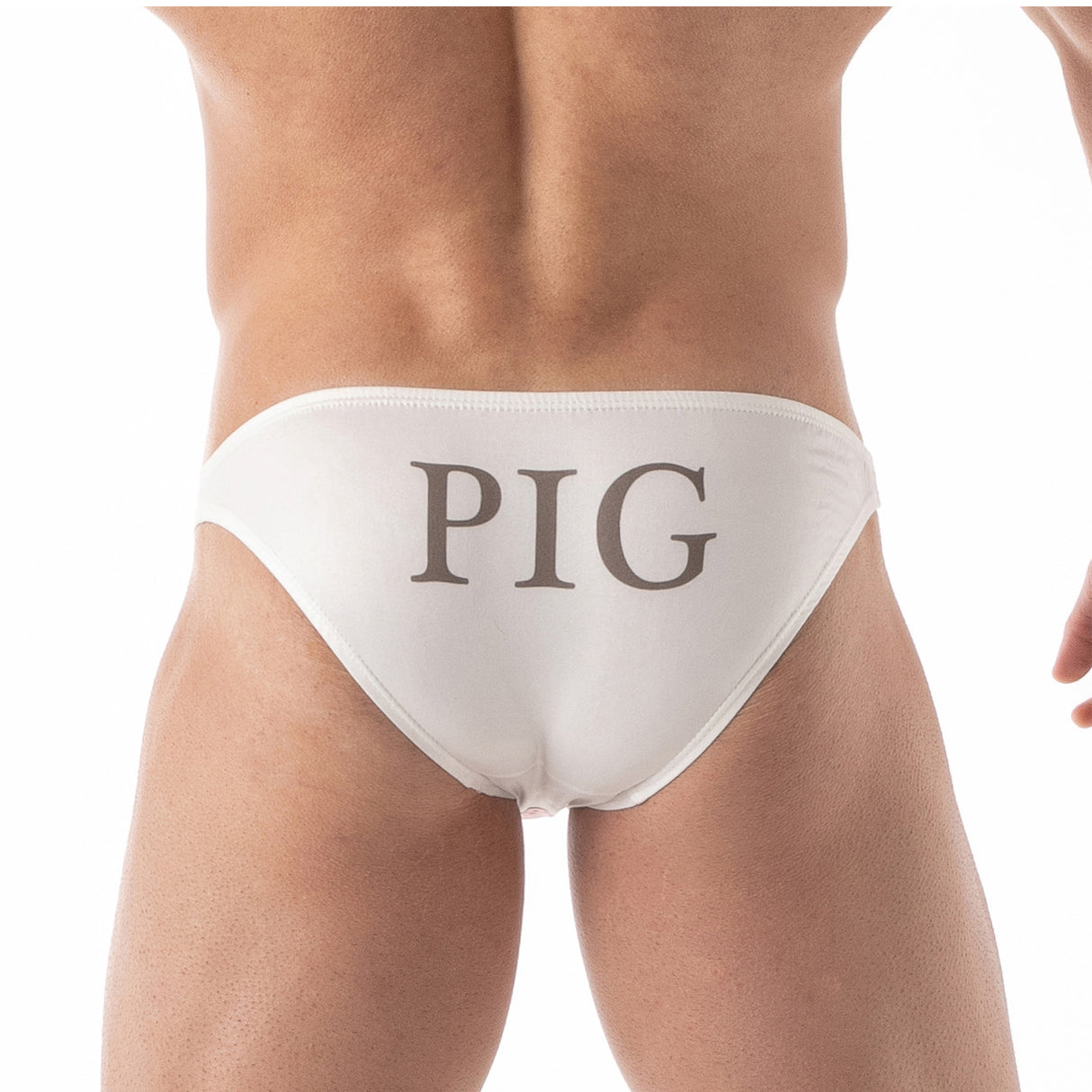 Leader ID Bikini Swim Briefs Pig White