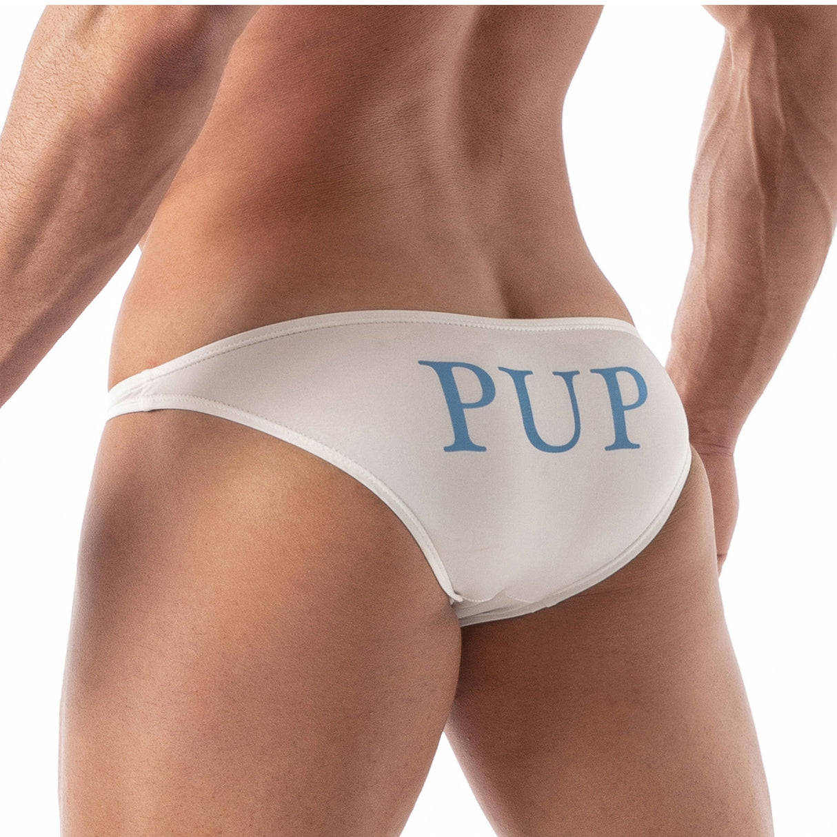 Leader ID Bikini Swim Briefs Pup White