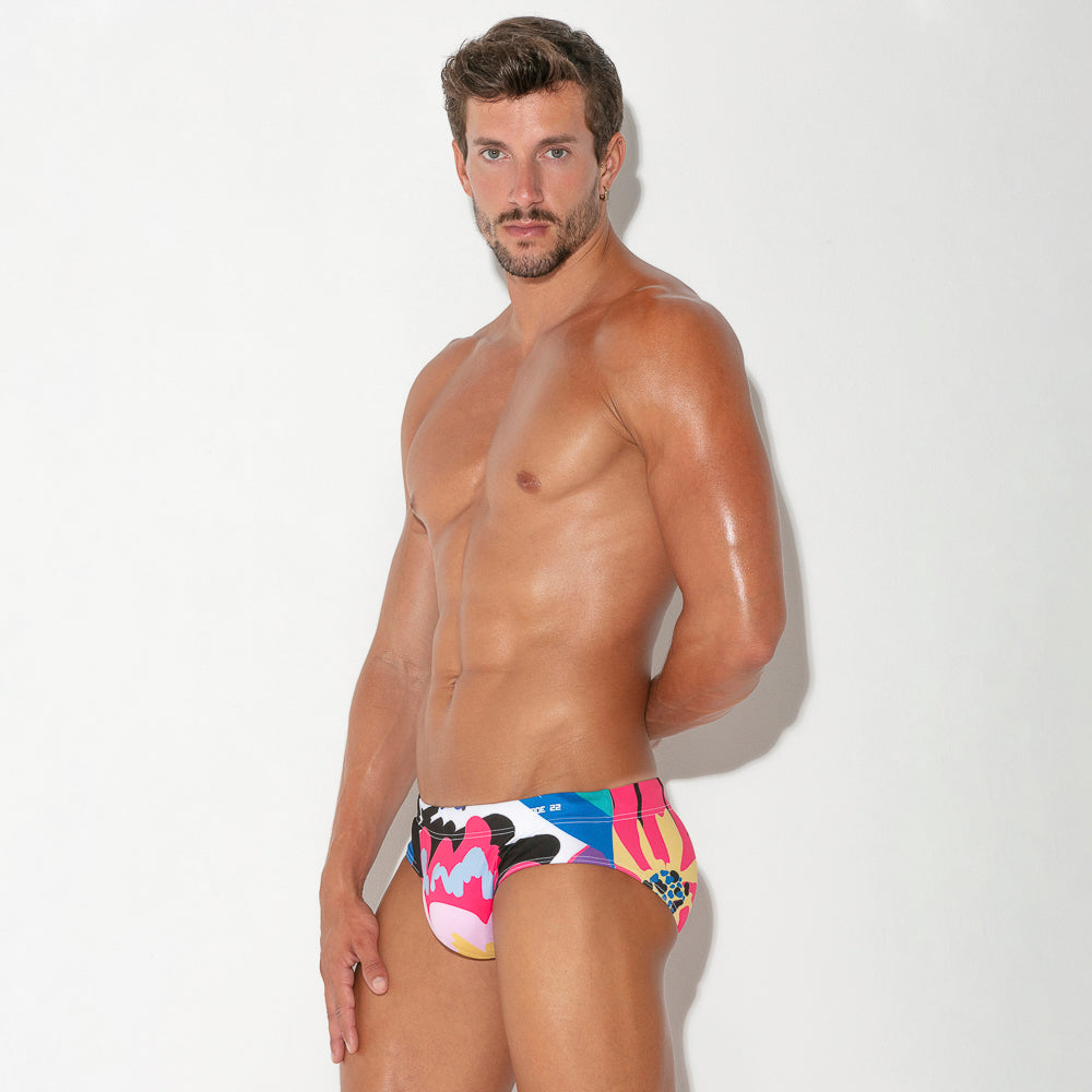 Code 22 Secret Garden Swim Brief Pink