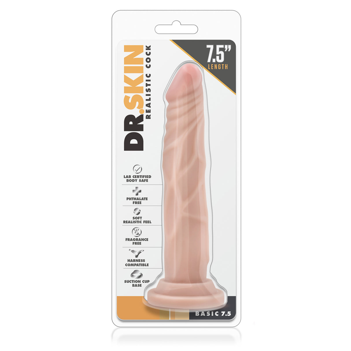 Dr Skin Realistic Dildo 7.5 Inch Beige