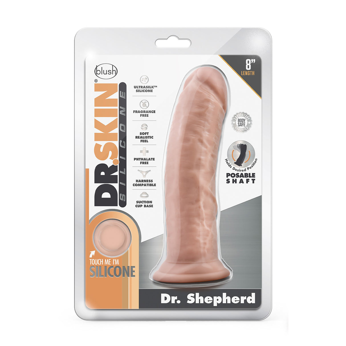 Dr Skin Silicone Dr Shepherd Dildo 8 Inch Vanilla