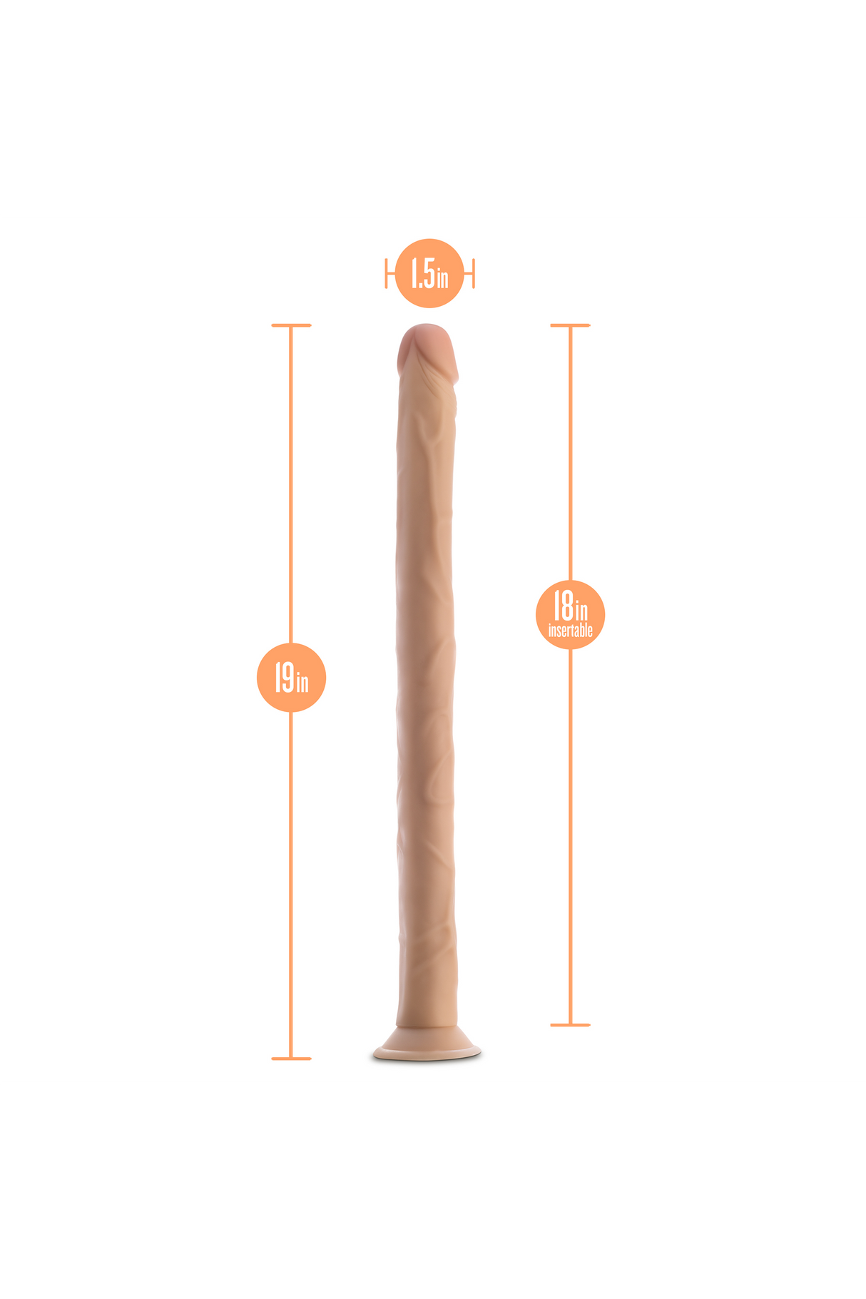 Dr Skin Dildo 19 Inch Light