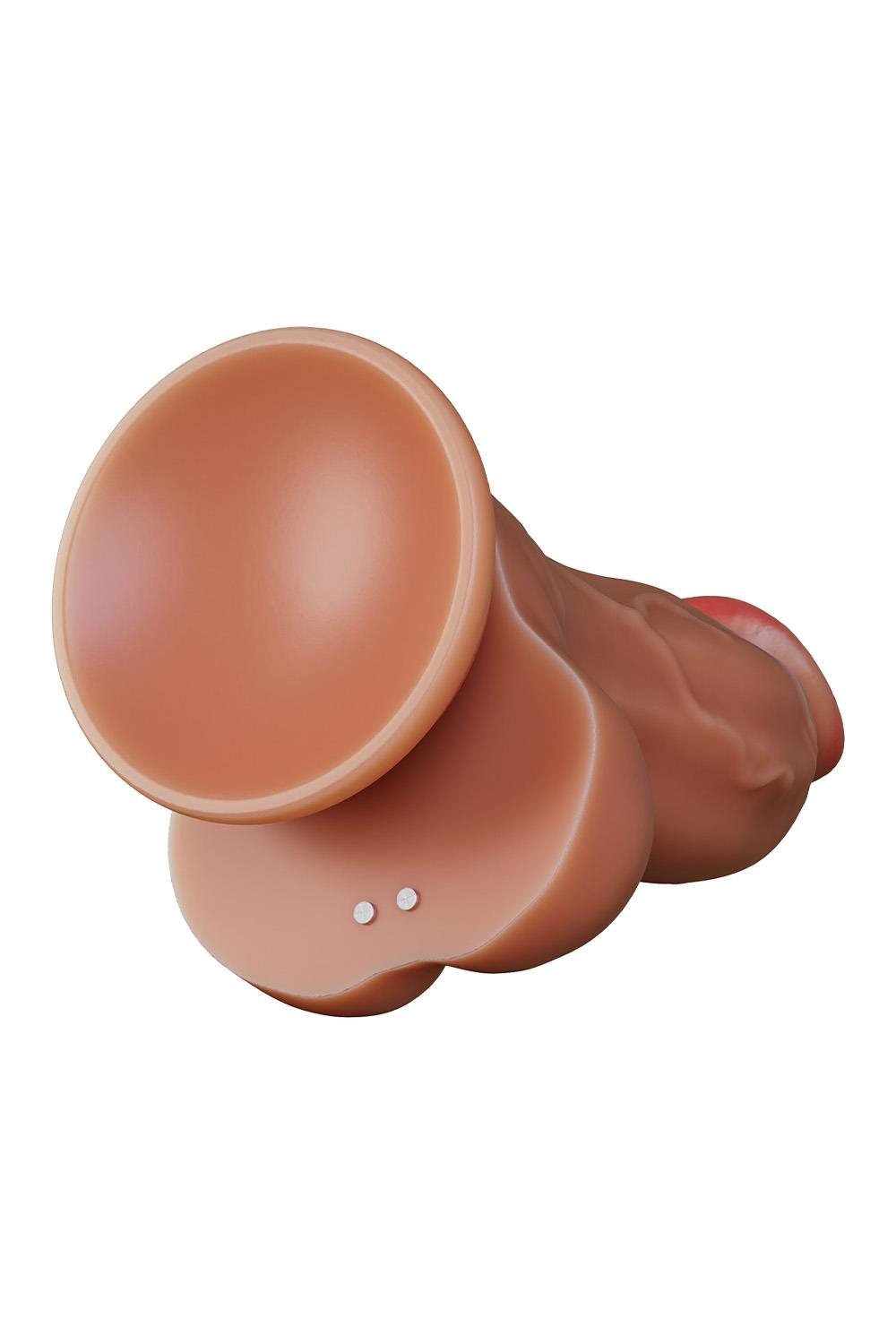 Dr Skin Silicone Dr Brody Thrusting Vibrating Dildo 8.75 Inch Beige