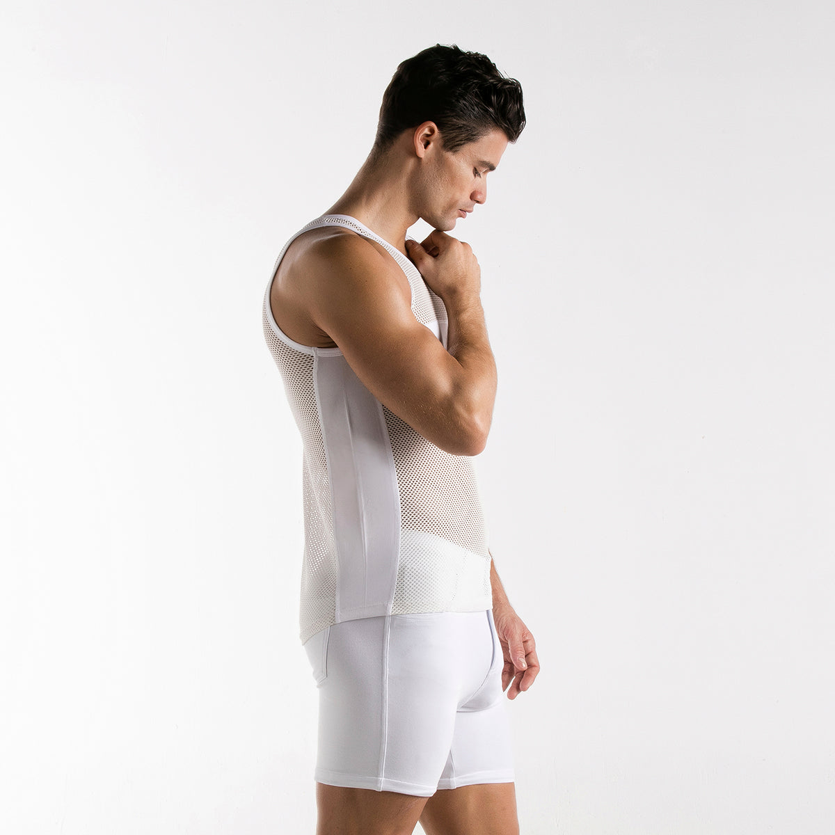 Code 22 Mesh Tank Top White
