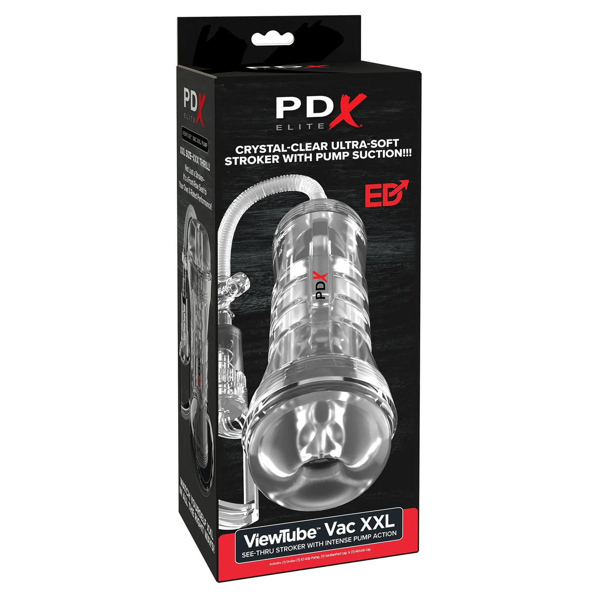 Pipedream PDX Elite ViewTube Vac XXL Pump EZ-Grip Stroker Clear