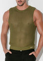 Code 22 Knitted Tank Top Khaki