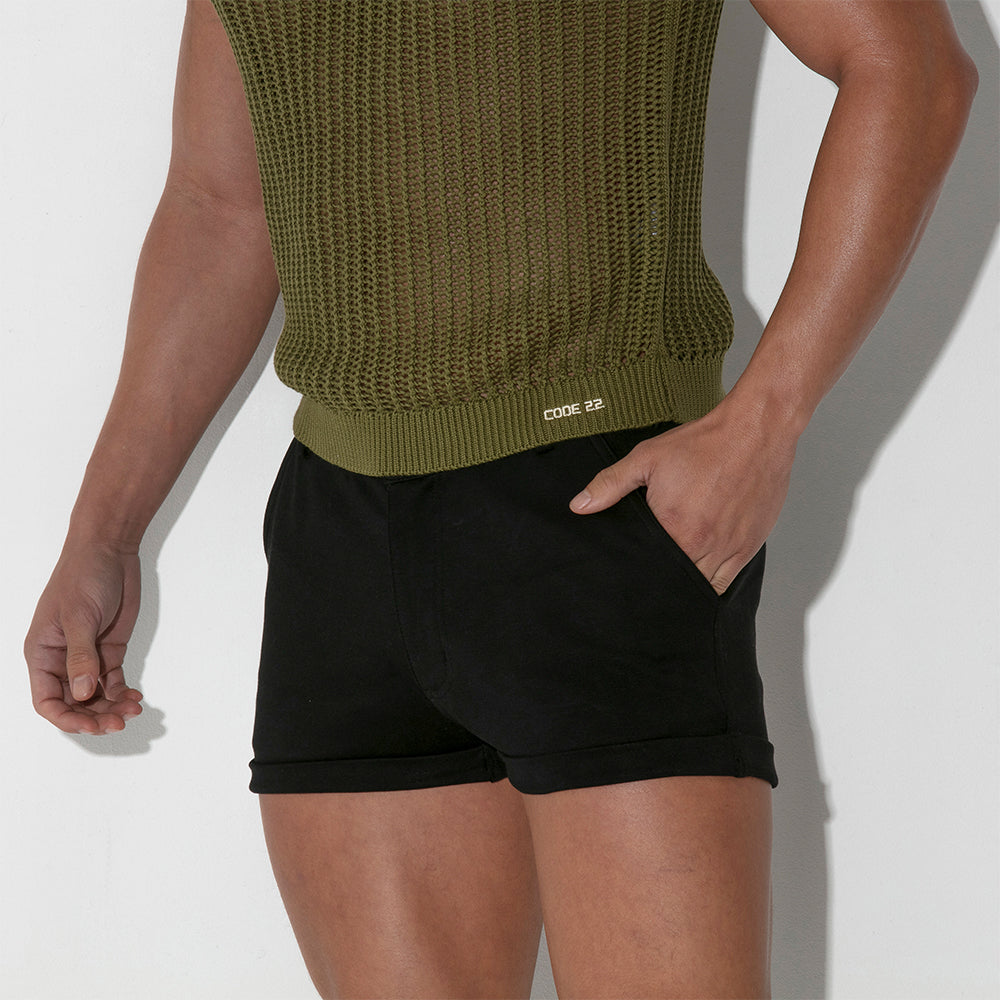 Code 22 Knitted Tank Top Khaki