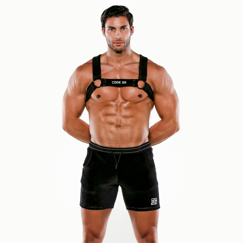 Code 22 Plush Velvet Harness Black