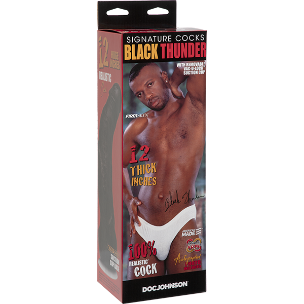 Doc Johnson Signature Cocks Black Thunder Dildo 11.5 Inch