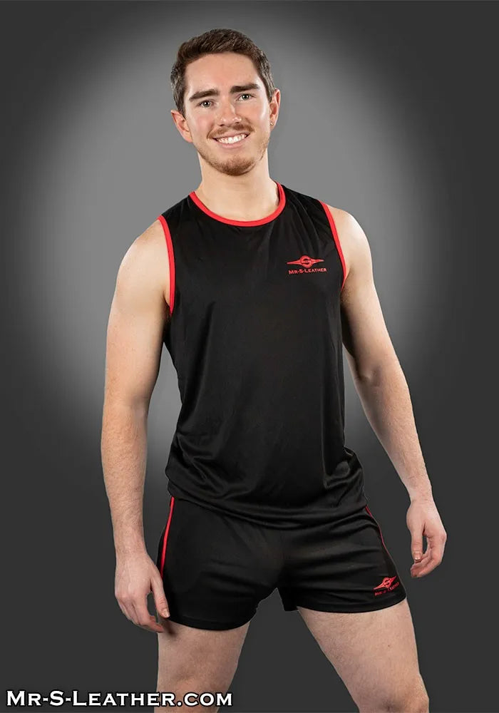 Mr S Leather Baller Tank Top Red