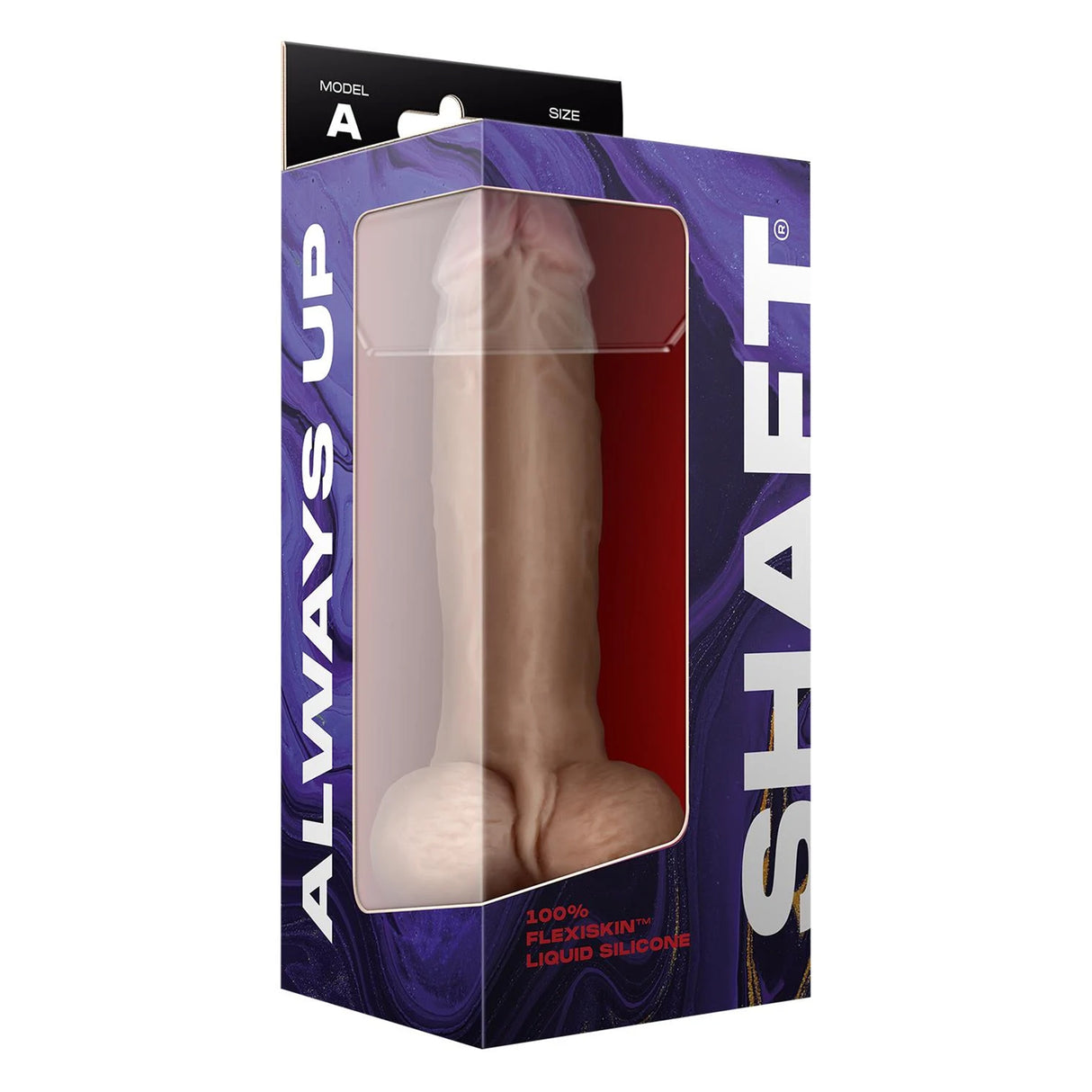 Shaft Liquid Silicone Dong with Balls Model A 9.5 Inch Light