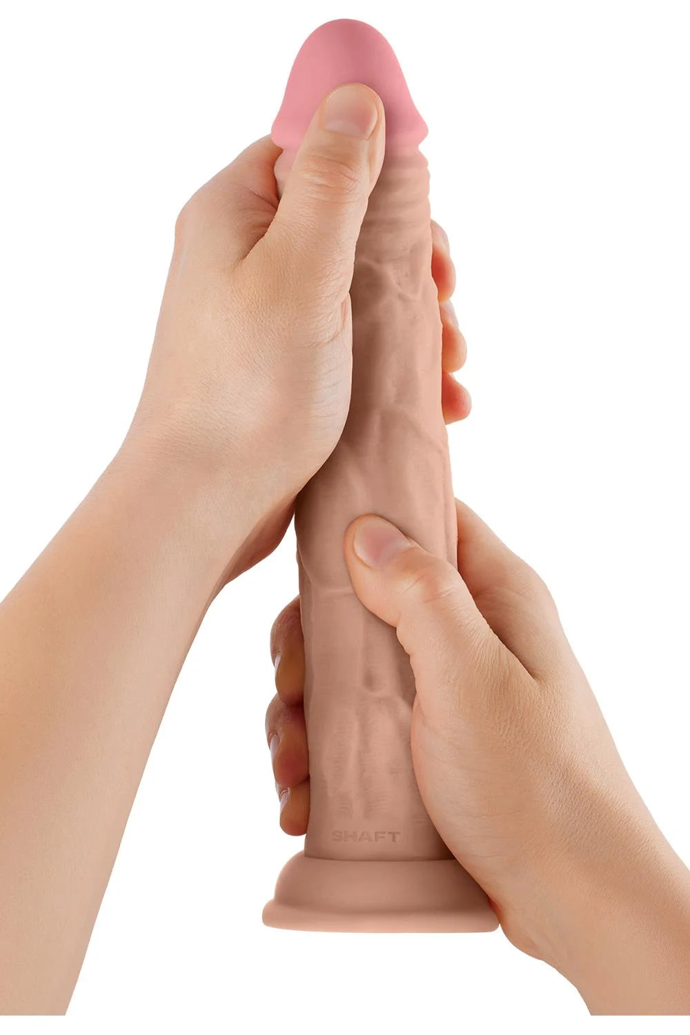 Shaft Liquid Silicone Dong Model J 9.5 Inch Light