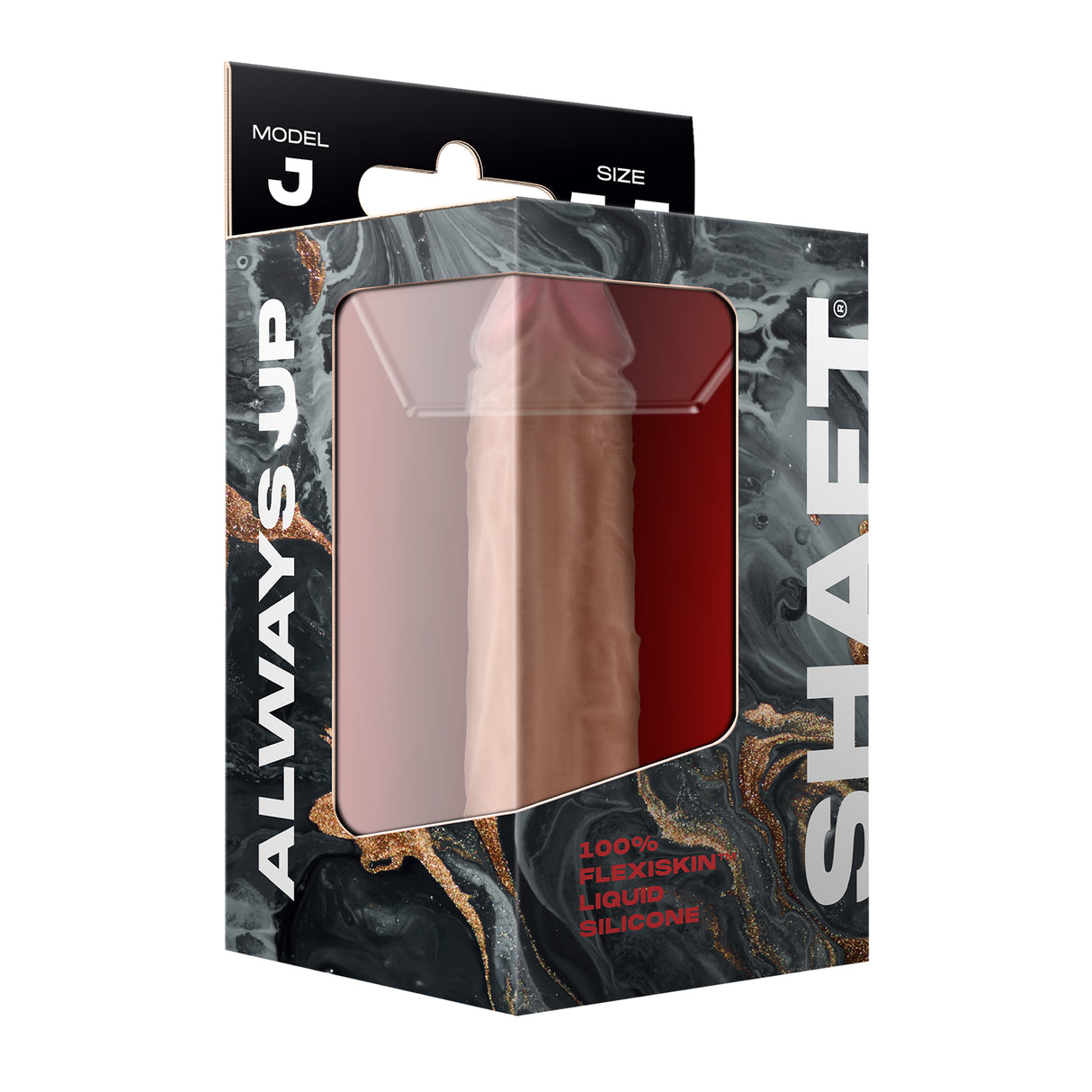 Shaft Liquid Silicone Dong Model J 5.5 Inch Light