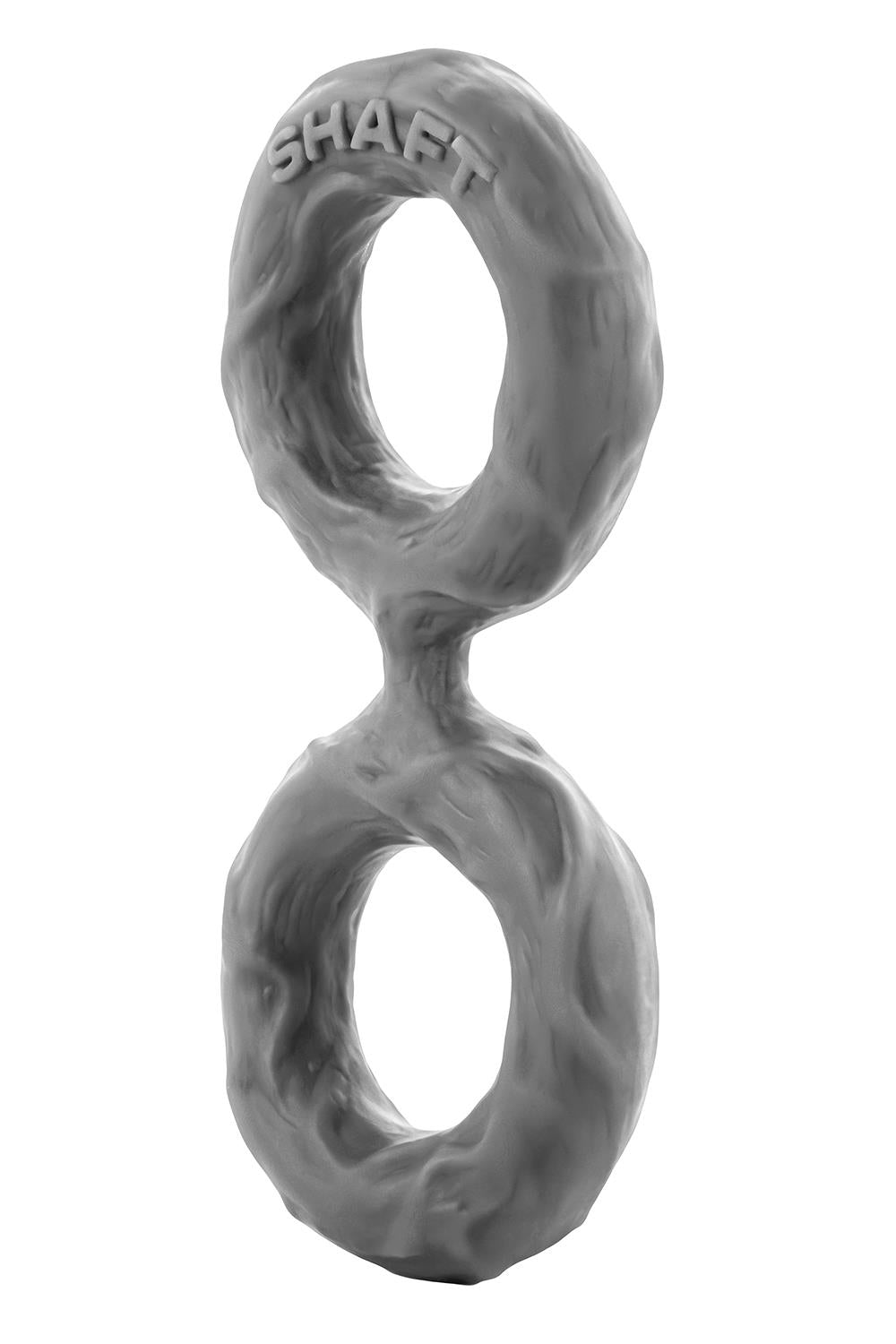 Shaft Double Cock Ring Model D Size 1 Small Grey