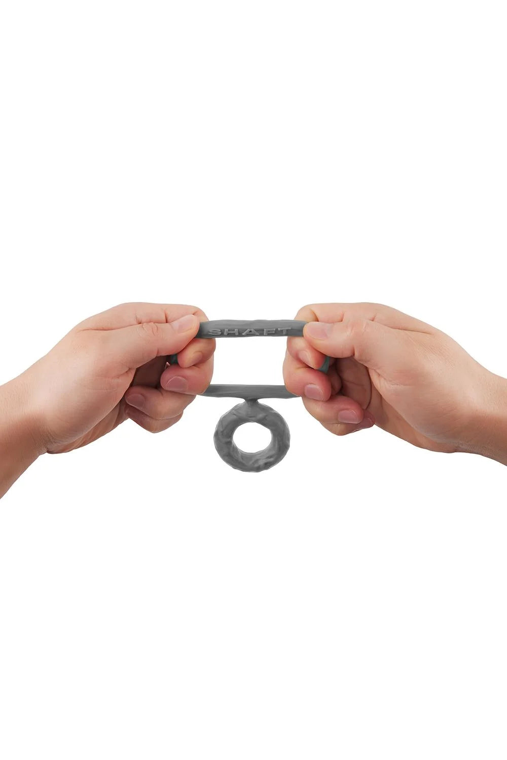 Shaft Double Cock Ring Model D Size 1 Small Grey