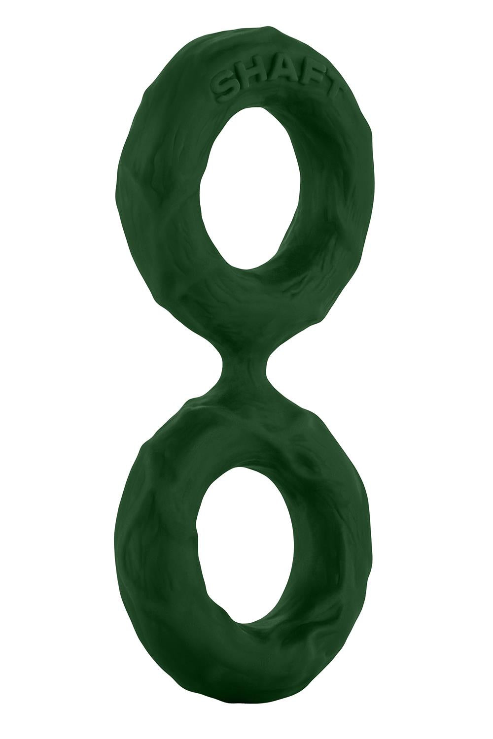 Shaft Double Cock Ring Model D Size 2 Medium Green