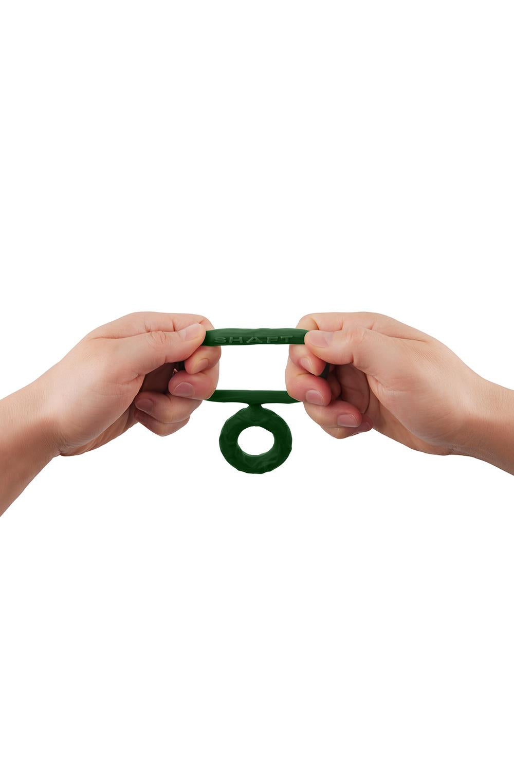 Shaft Double Cock Ring Model D Size 2 Medium Green