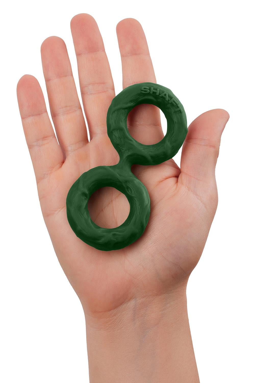 Shaft Double Cock Ring Model D Size 2 Medium Green