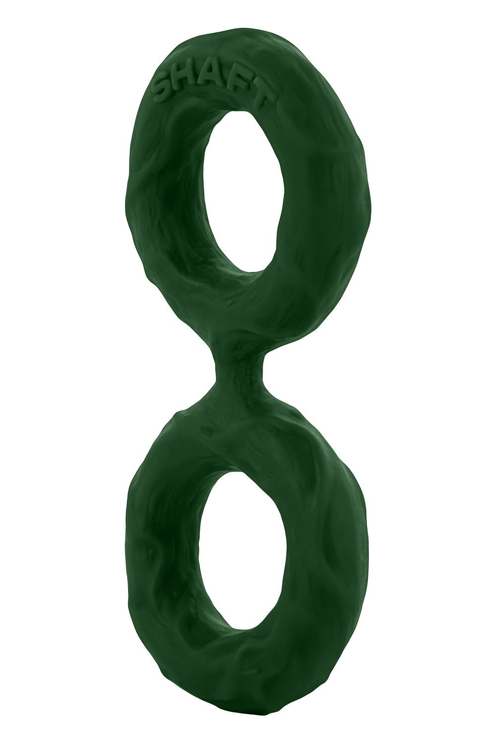 Shaft Double Cock Ring Model D Size 3 Large Green