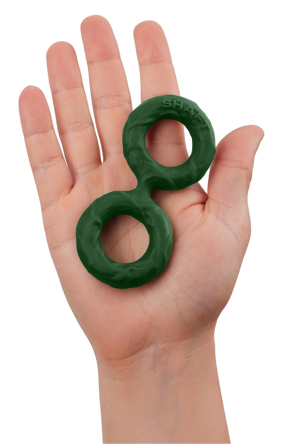 Shaft Double Cock Ring Model D Size 3 Large Green