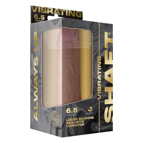 Shaft Liquid Silicone Realistic Vibrator  Model J 6.5 Inch Light