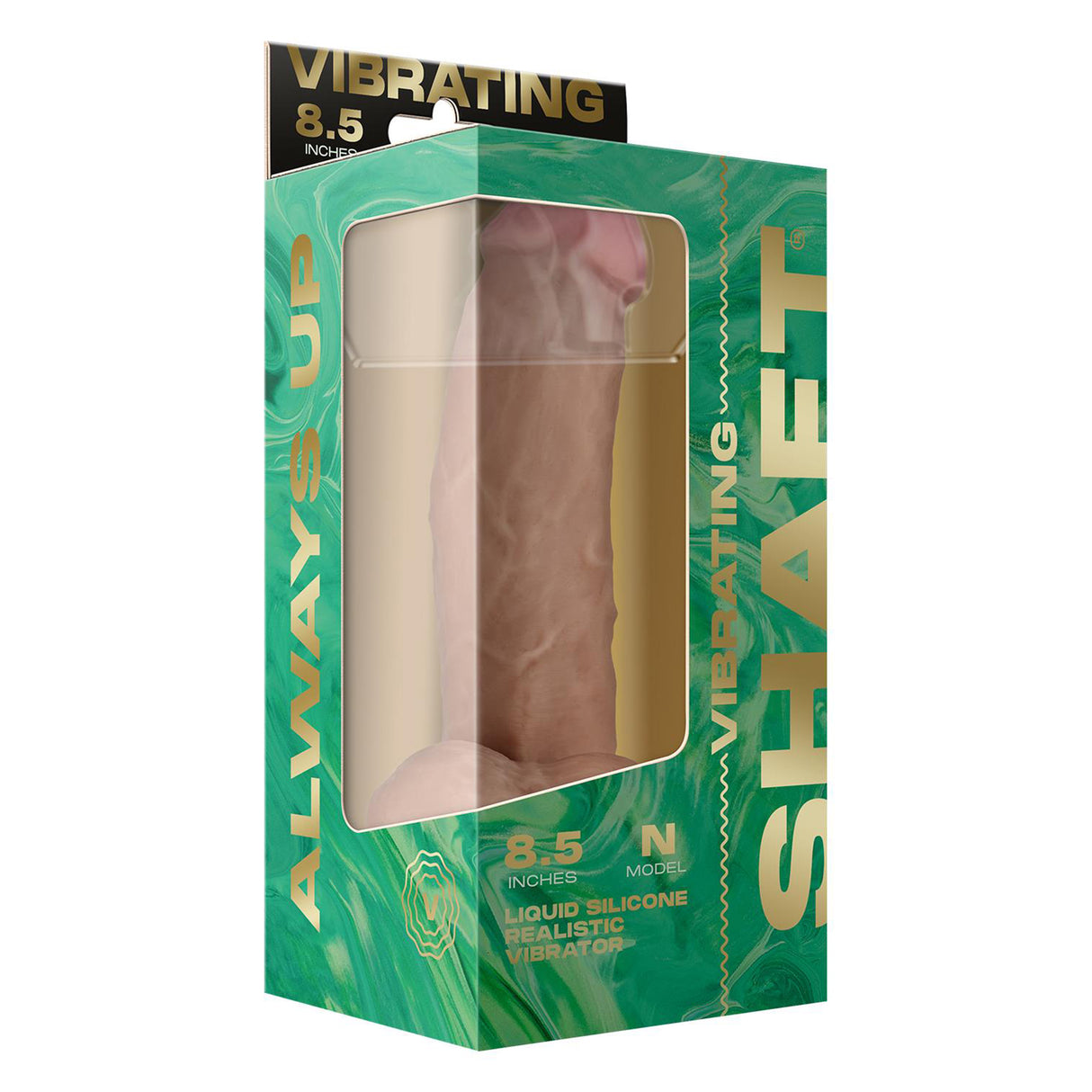 Shaft Liquid Silicone Realistic Vibrator  Model N 8.5 Inch Light