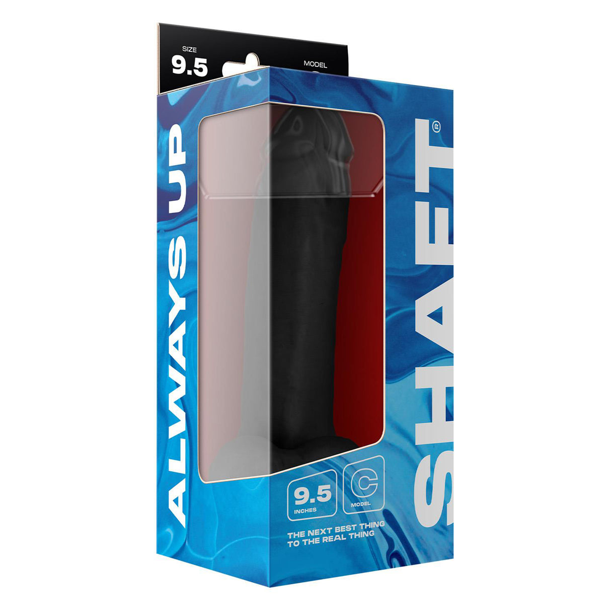 Shaft Liquid Silicone Dong with Balls Model C 9.5 Inch Black