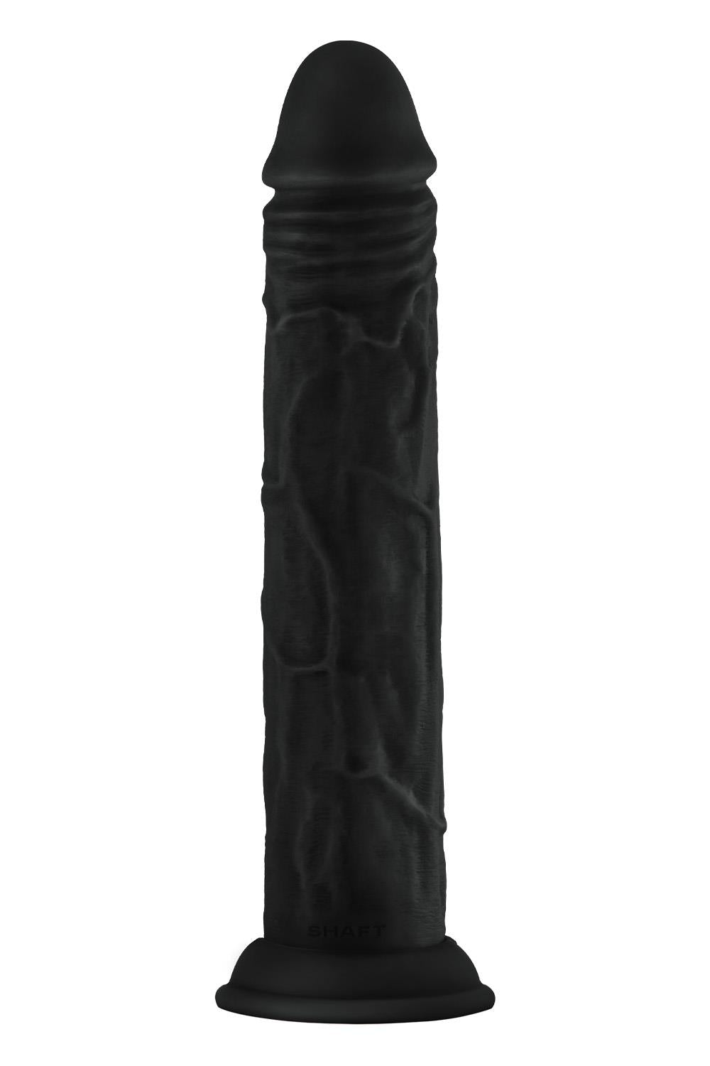 Shaft Liquid Silicone Dong Model J 9.5 Inch Black