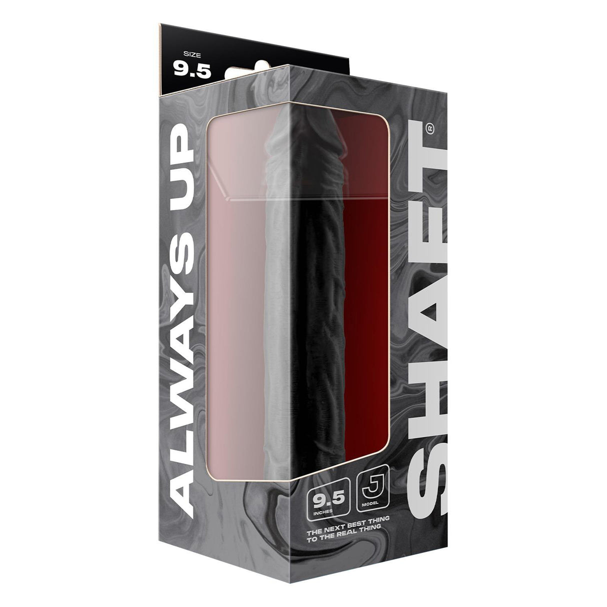Shaft Liquid Silicone Dong Model J 9.5 Inch Black