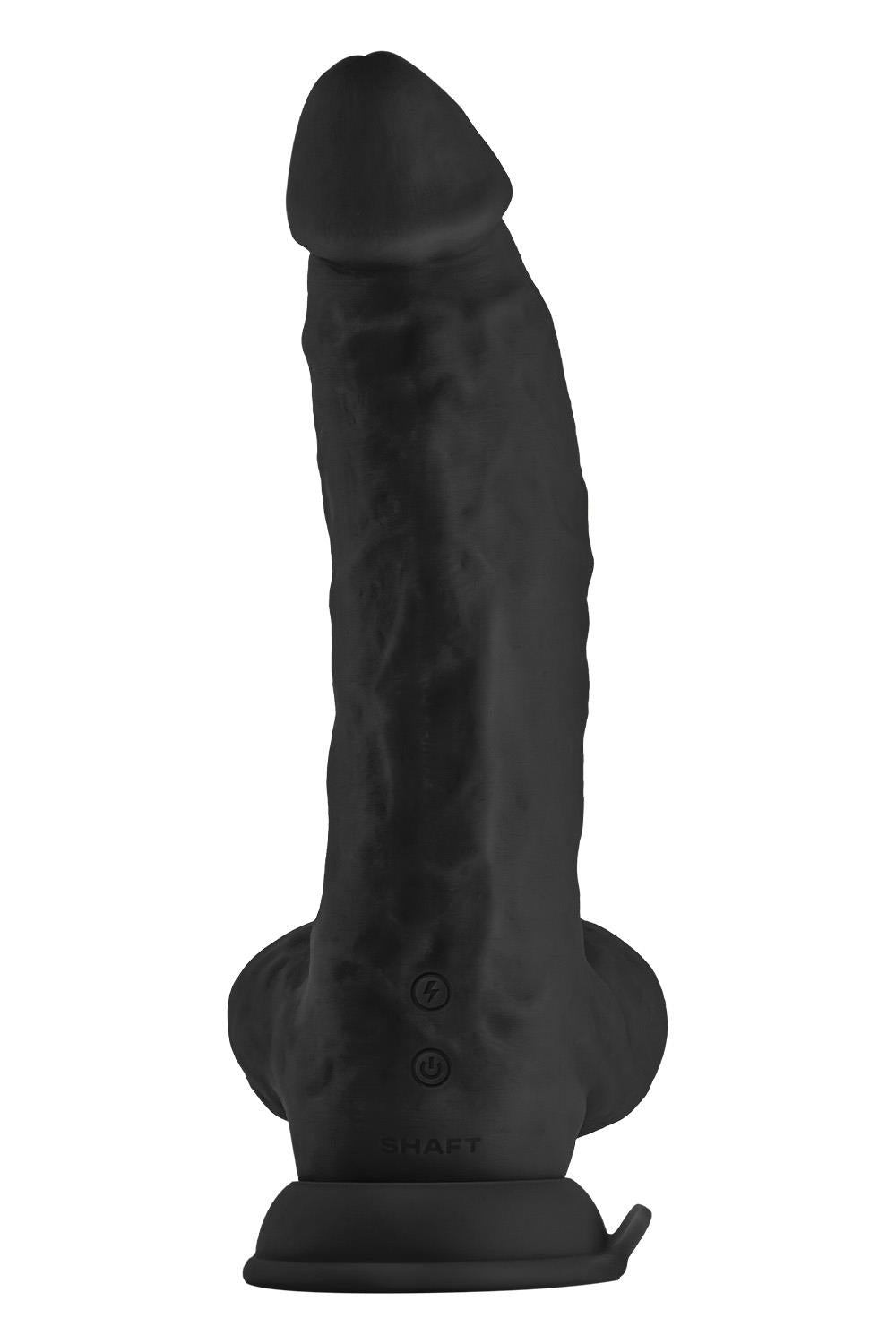 Shaft Liquid Silicone Realistic Vibrator Model N 9.5 Inch Black