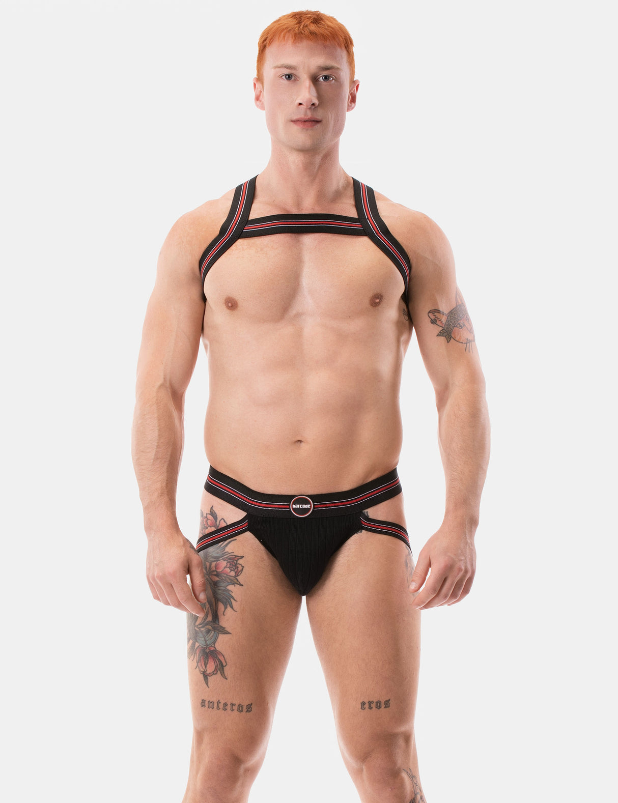 Barcode Berlin Jockstrap Zoran Black White Red