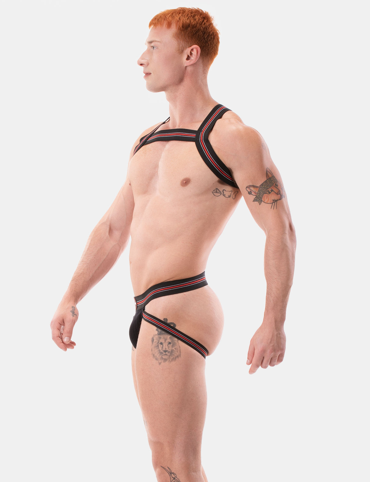 Barcode Berlin Jockstrap Zoran Black White Red