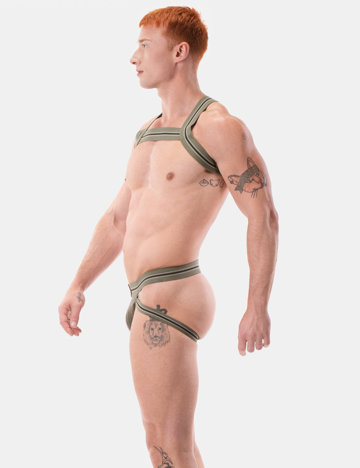 Barcode Berlin Jockstrap Zoran Army White Black