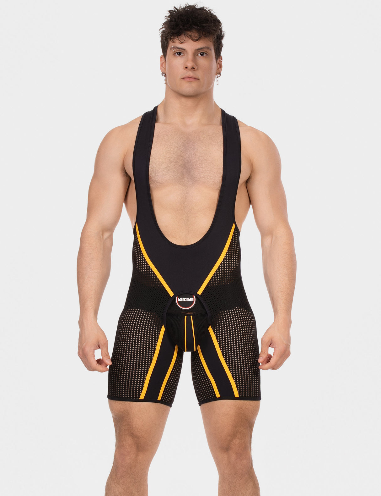 Barcode Berlin Chaps Singlet Krish Black Yellow