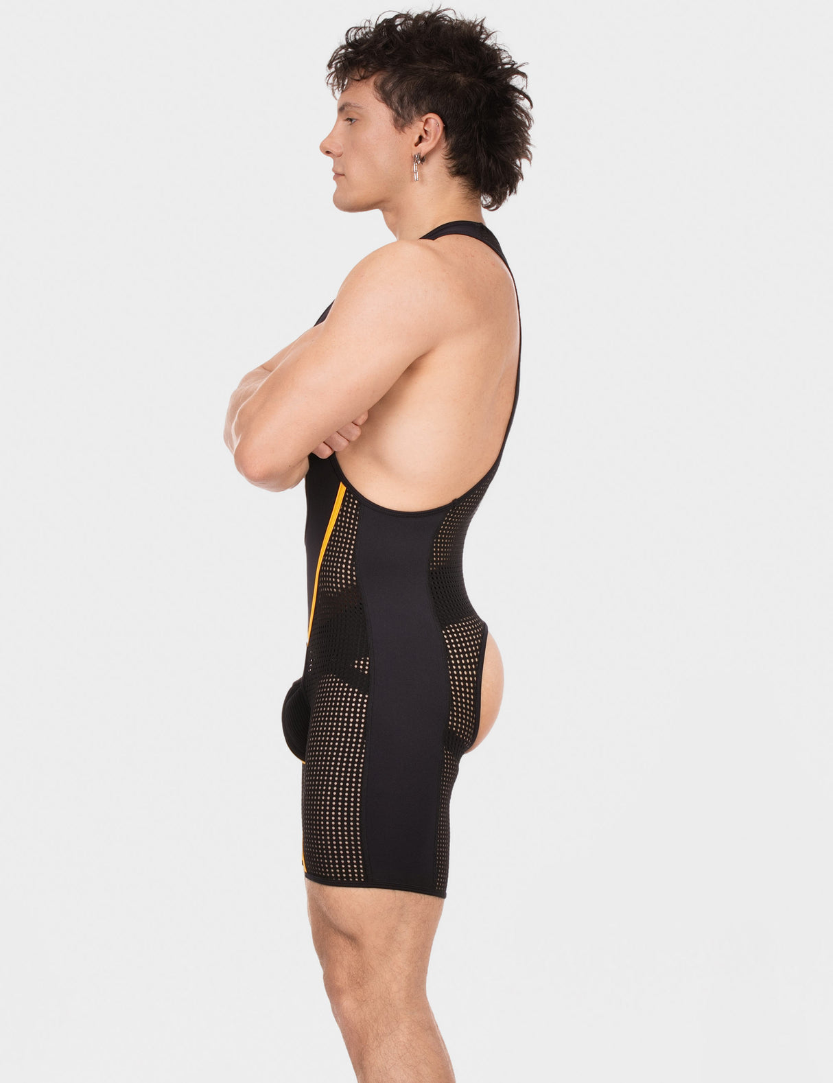 Barcode Berlin Chaps Singlet Krish Black Yellow