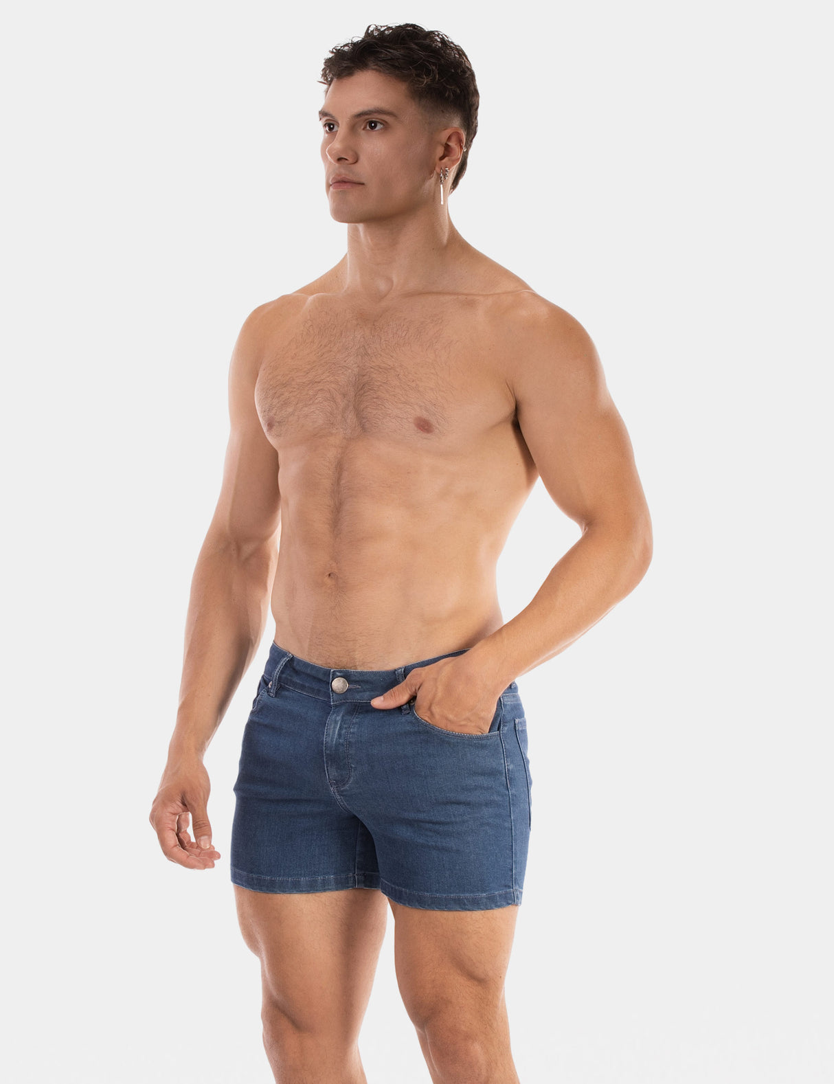 Barcode Berlin 5 Pocket Denim Short Jack Light Blue