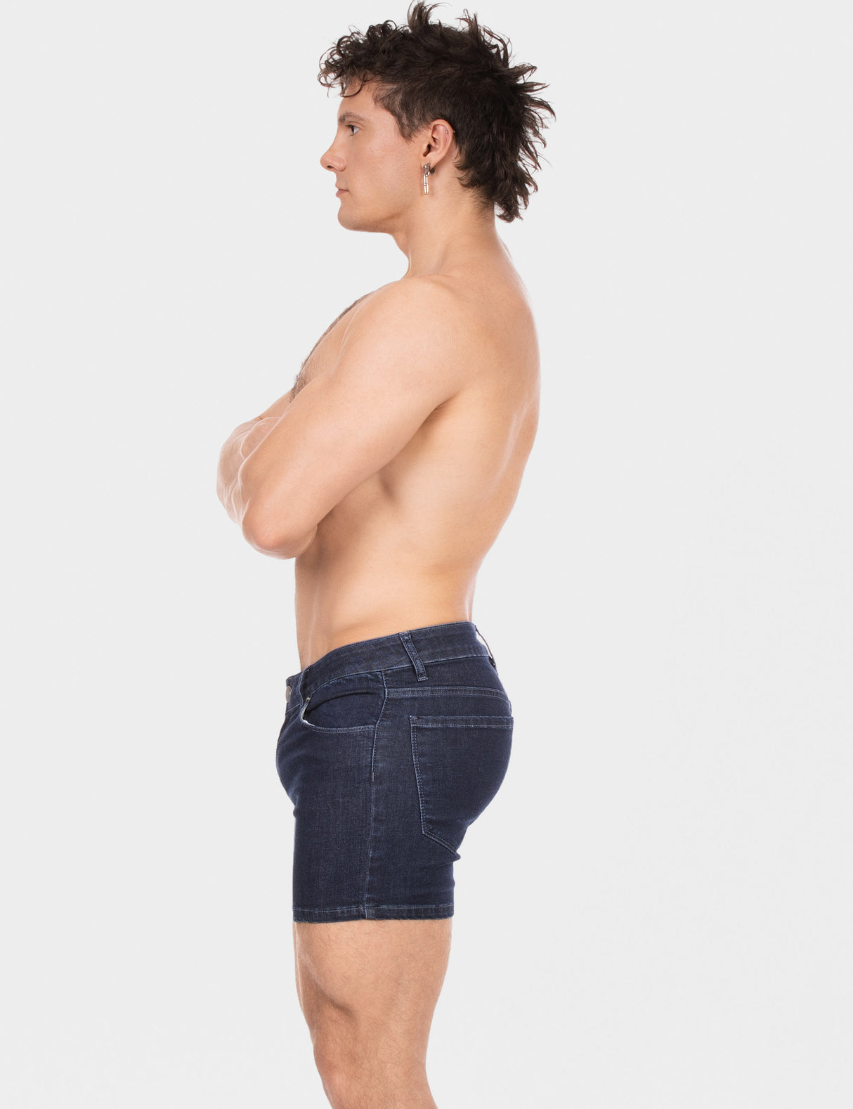 Barcode Berlin 5 Pocket Denim Short Jack Dark Blue