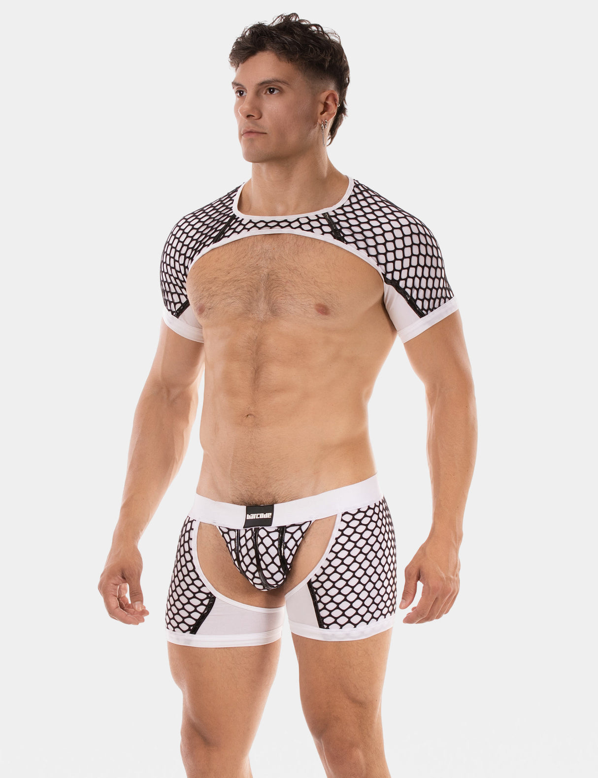 Barcode Berlin Shoulder Harness Ribo White Black