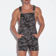 Code 22 Stretch Short Dungarees Camo Grey