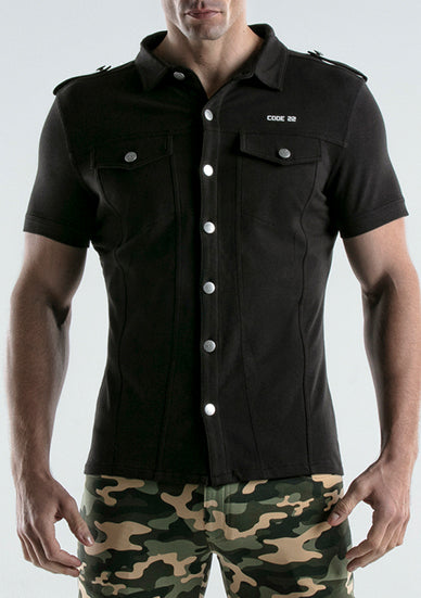 Code 22 Stretch Shirt Black