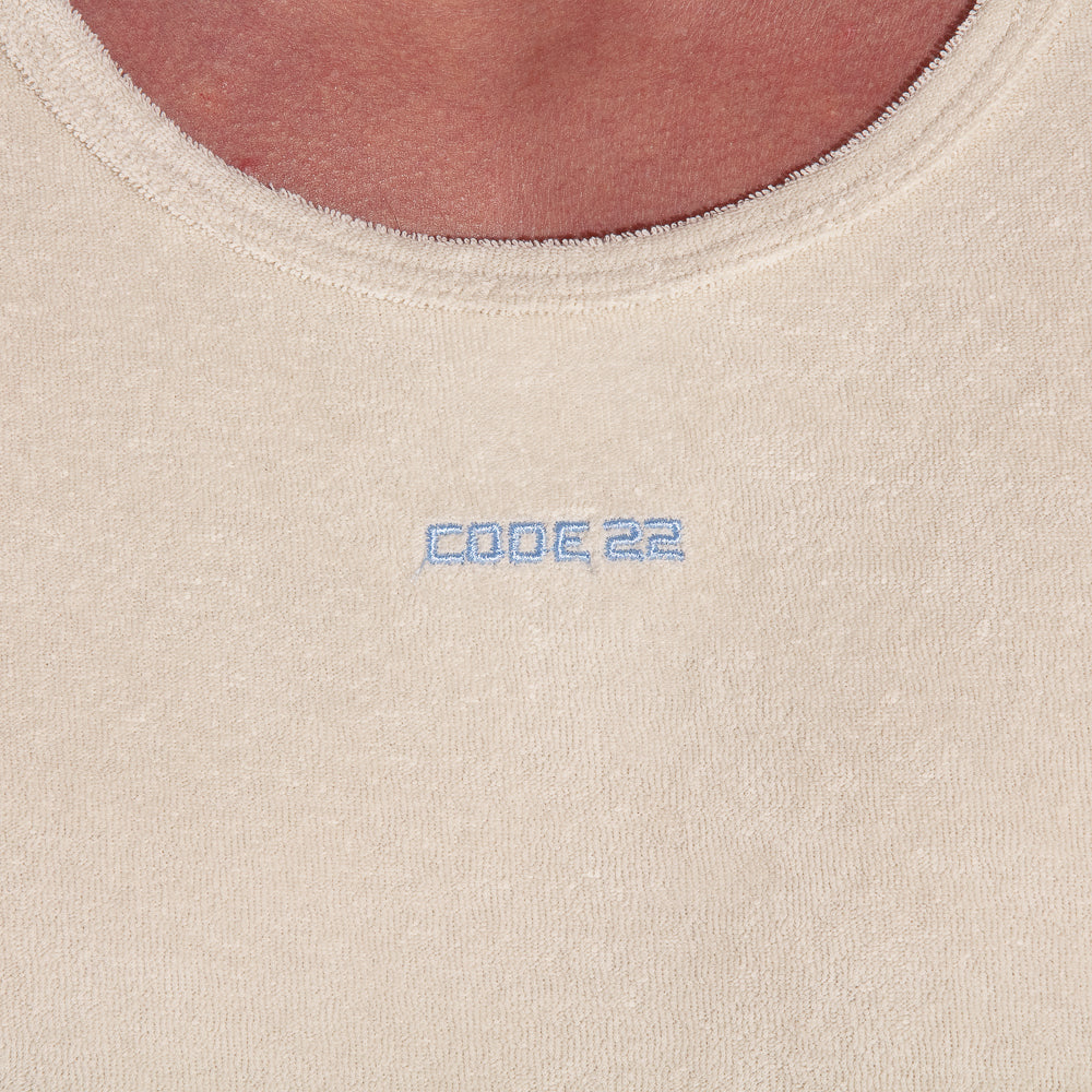 Code 22 Terry Tank Top Off White