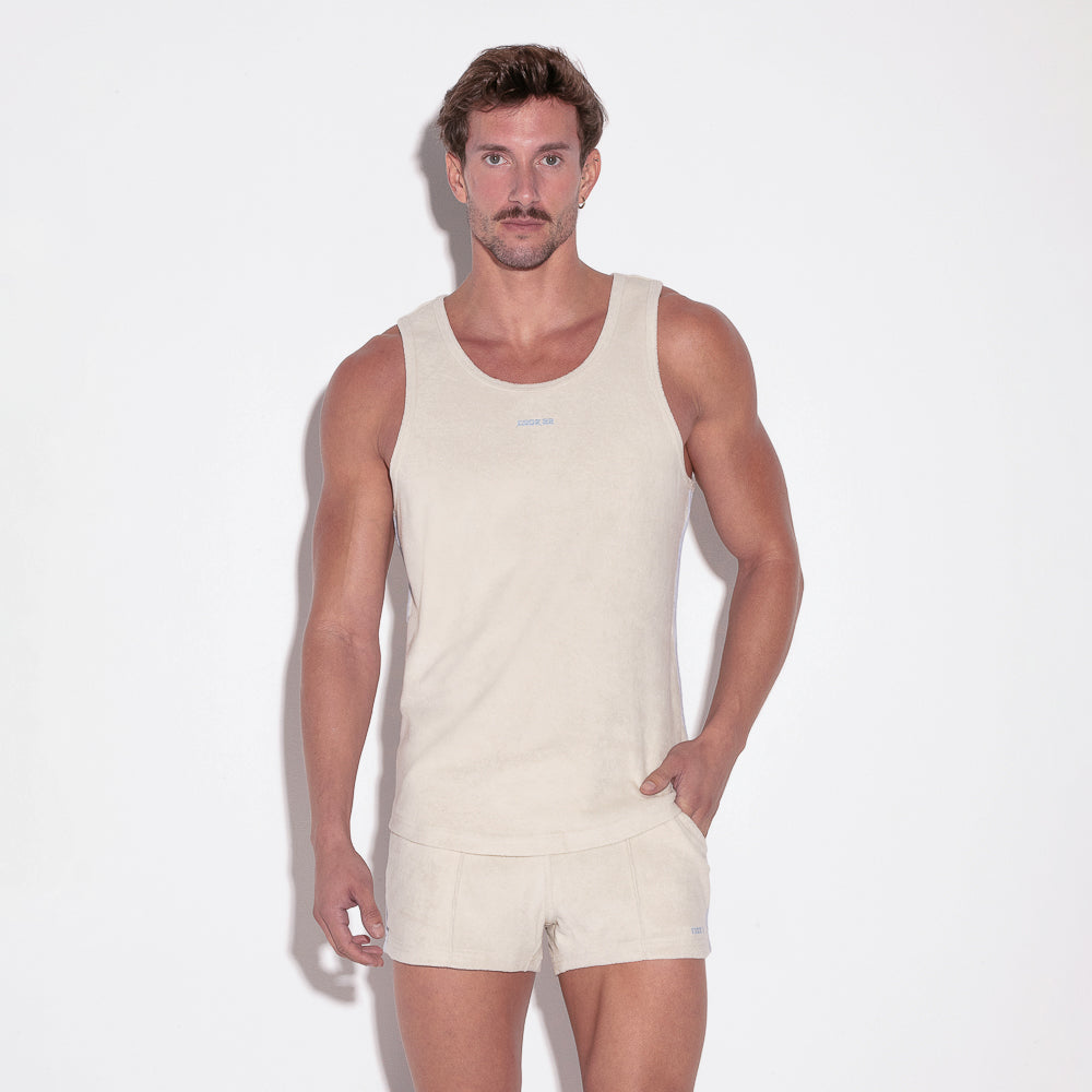 Code 22 Terry Tank Top Off White