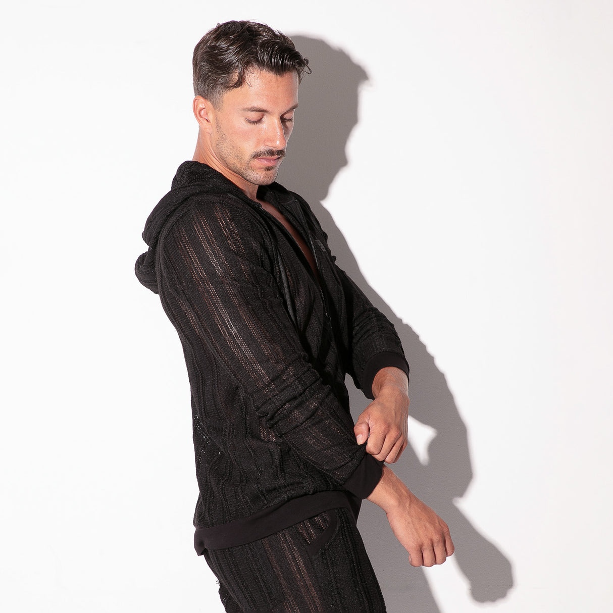 Code 22 Oasis Openwork Hoody Black