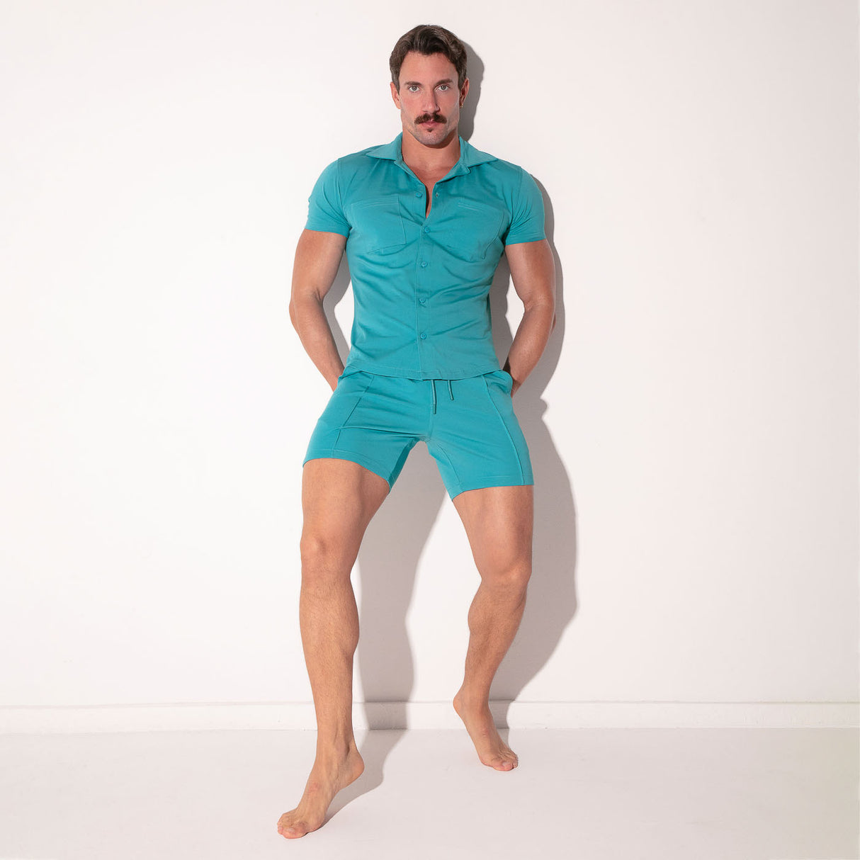 Code 22 Silken Slim Shirt Teal