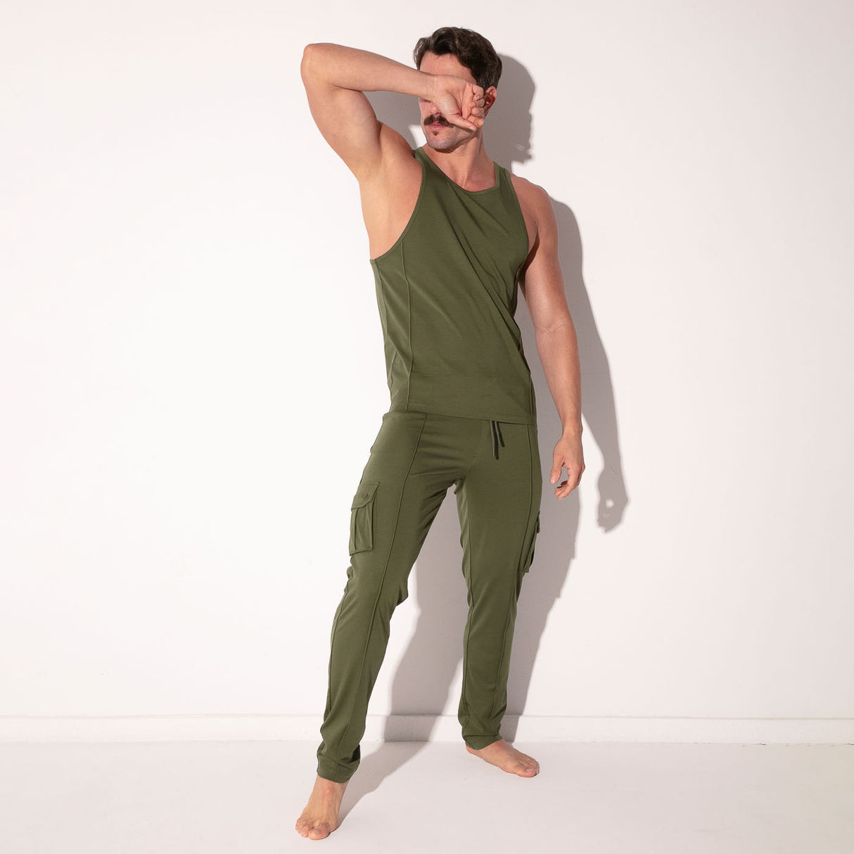 Code 22 Silken Tank Top Khaki